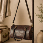 Thari Genuine Leather Duffle Bag - Espresso Weekender Travel Bag