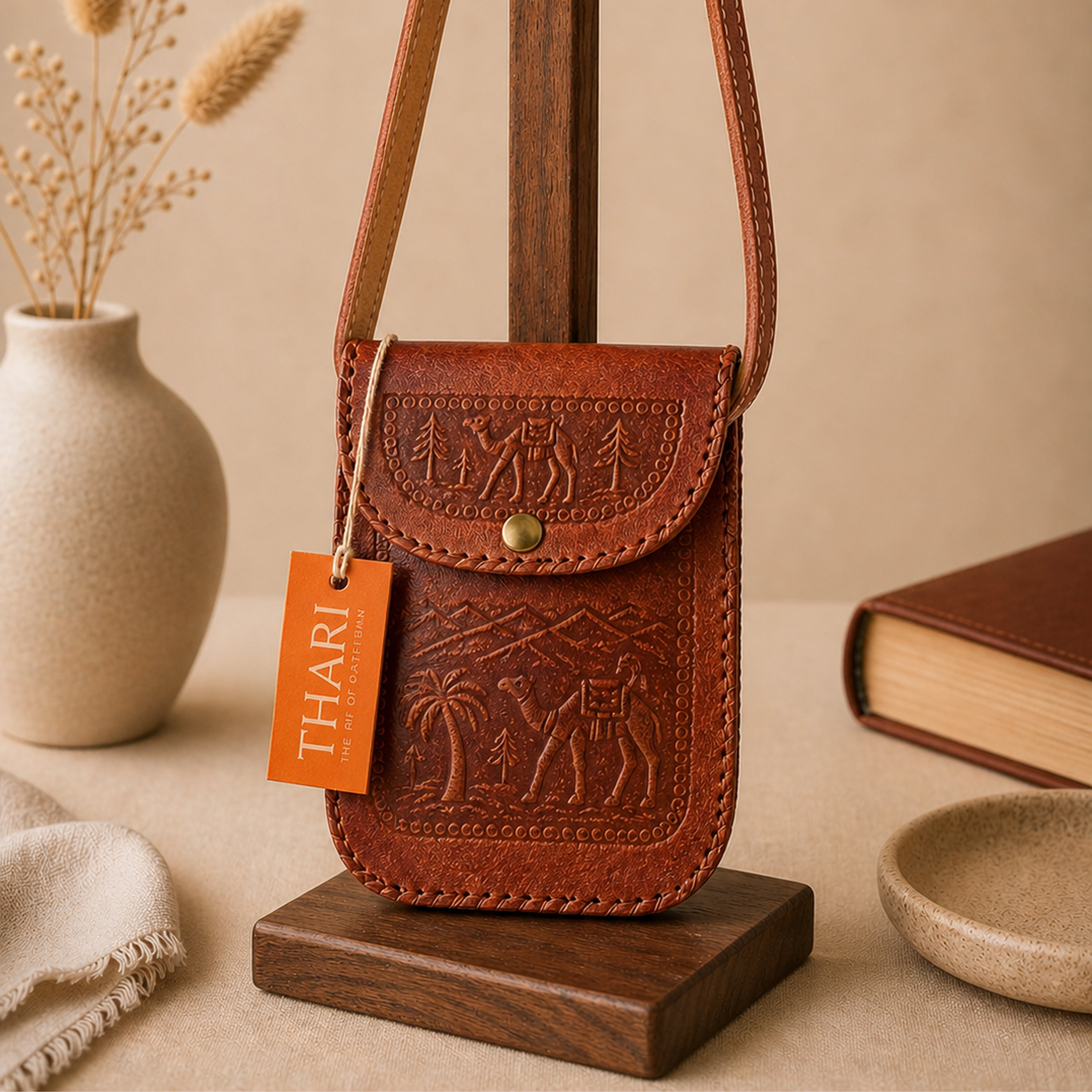 The Thari Artisanal Leather Essential Crossbody