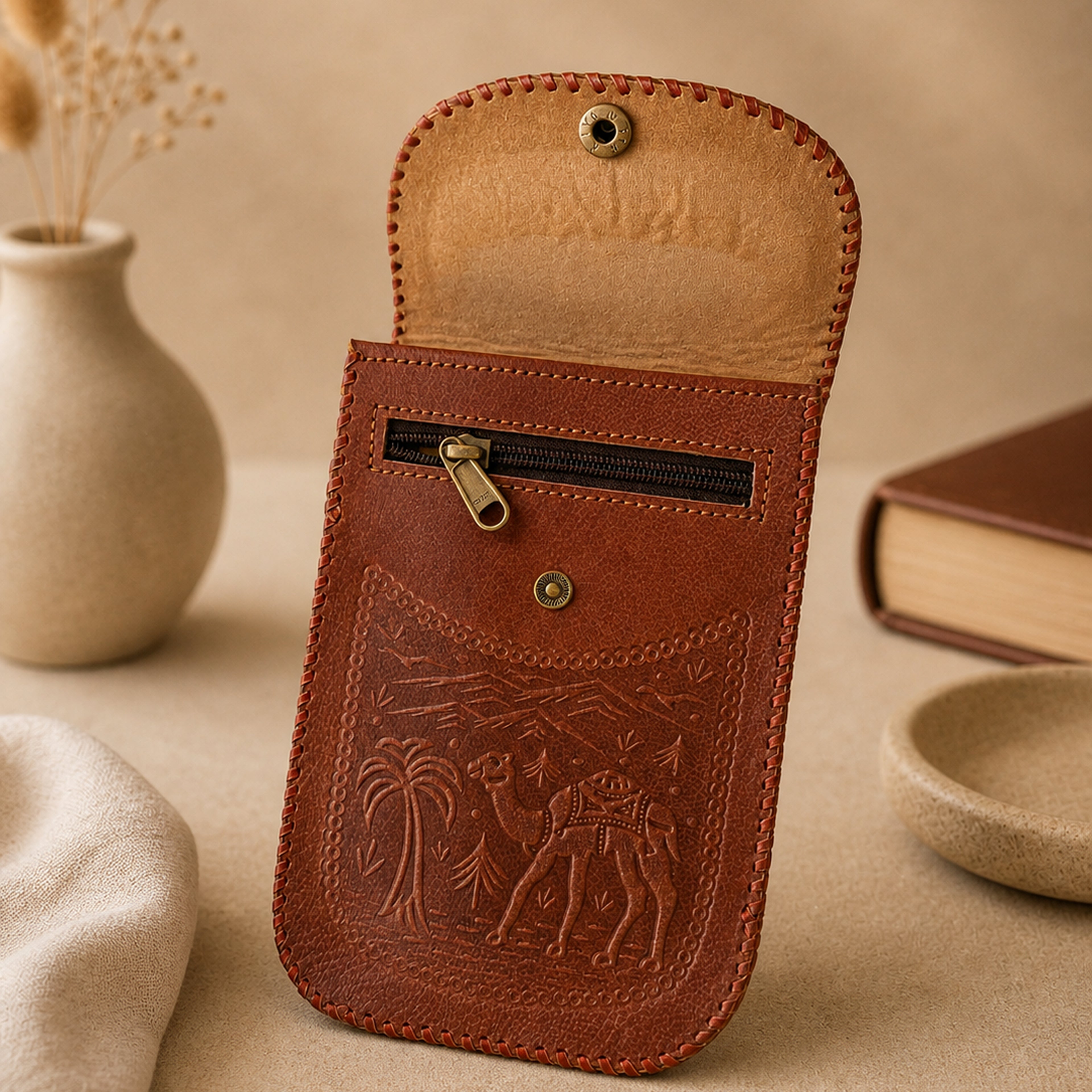 The Thari Artisanal Leather Essential Crossbody