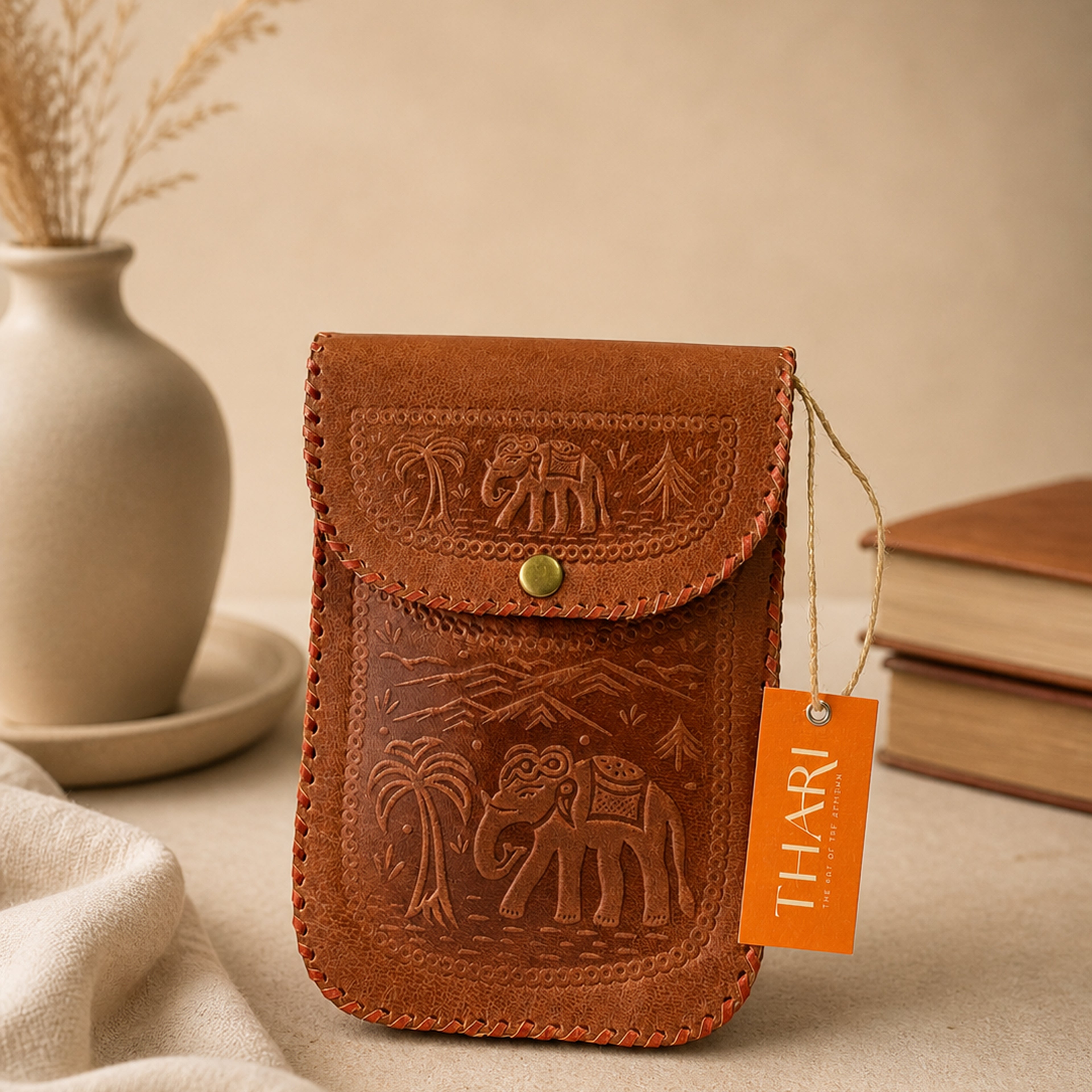 The Thari Artisanal Leather Essential Crossbody