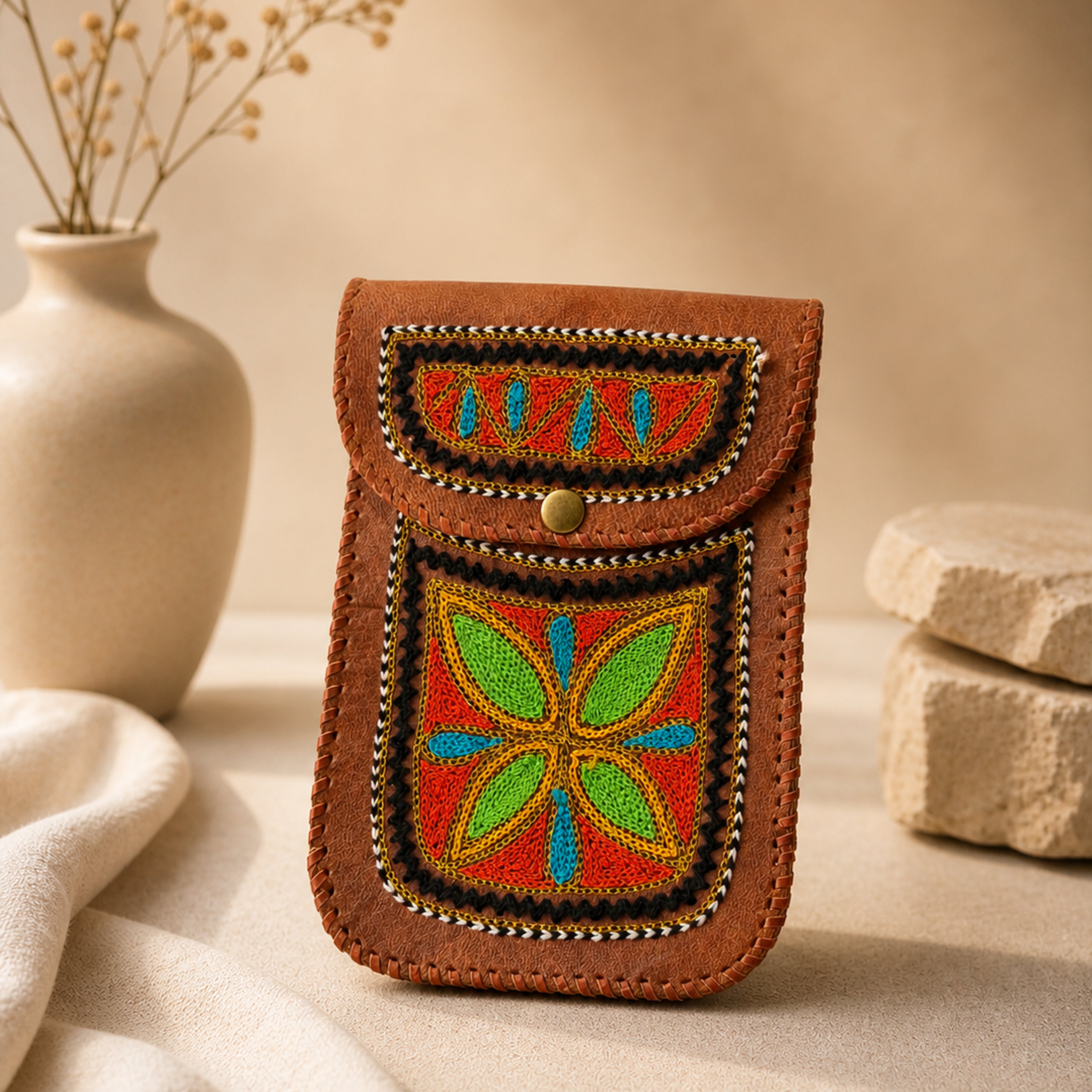 The Thari Artisanal Leather Essential Crossbody